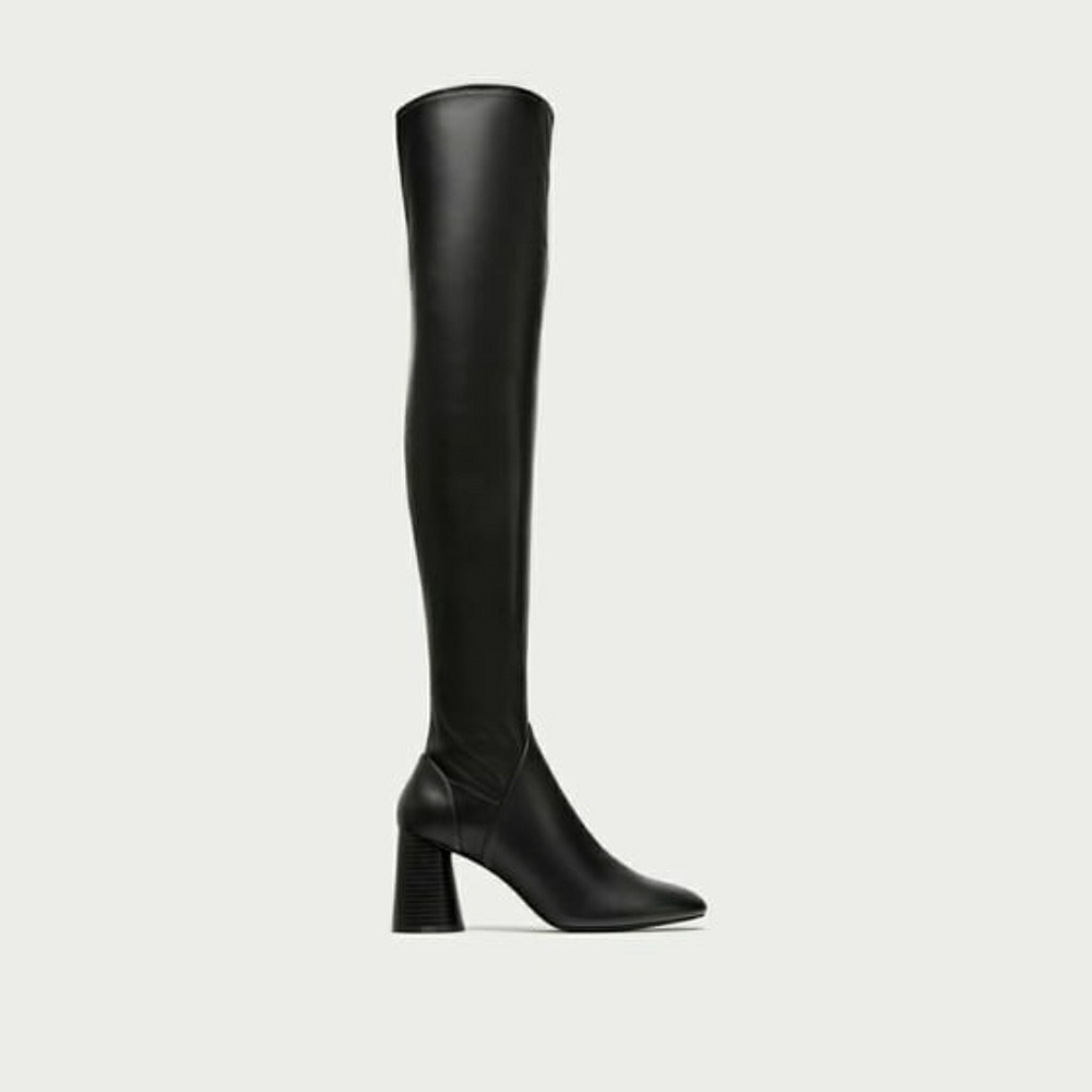 ZARA OVER-THE-KNEE HIGH HEEL BOOT - Picture 8 of 8